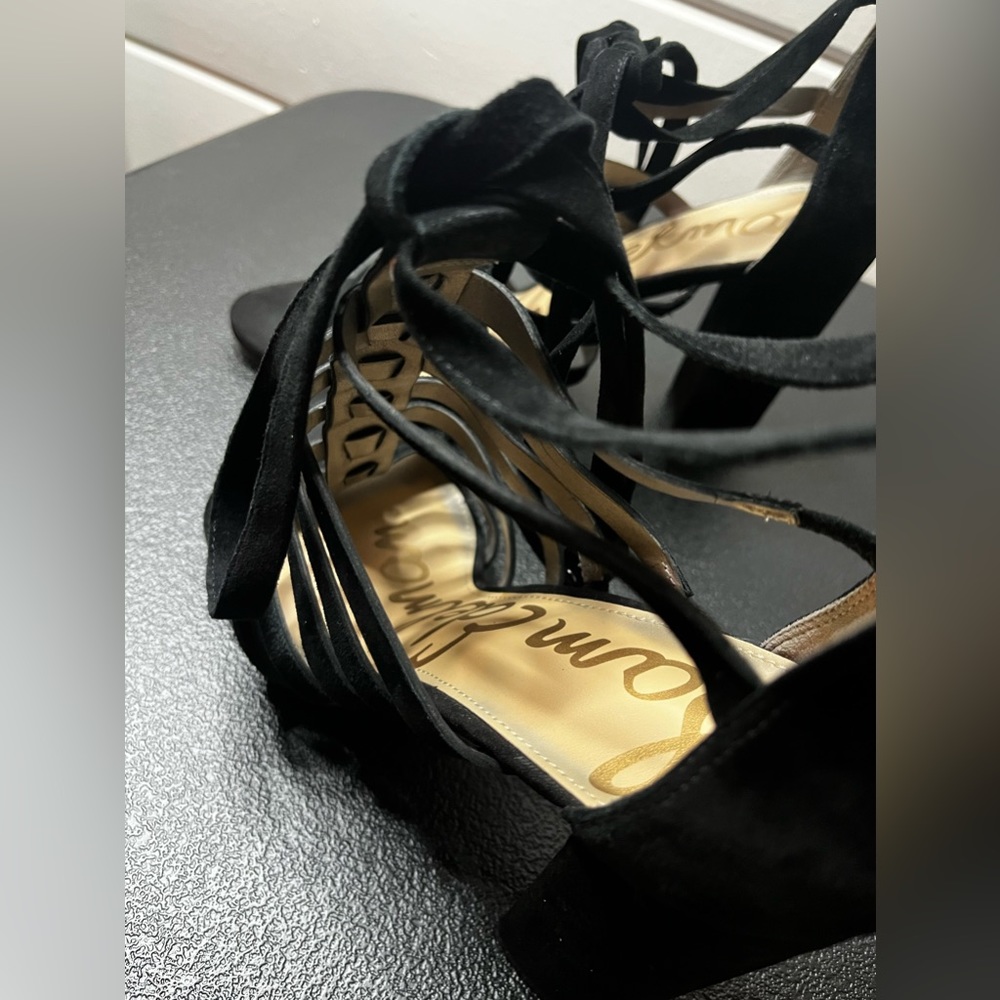 Sam Edelman Yarina strappy heels - chunky heel, suede, open toe, straps, 11 - Picture 2 of 8